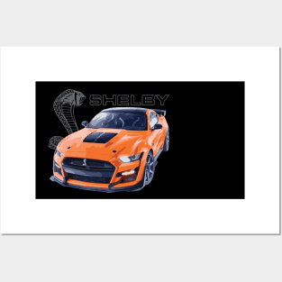 twister orange gt500 shelby cobra mustang Posters and Art